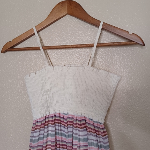 Rachael & Chloe Kids Big Girl's  White Multicolored Striped Dress Size 8 - Picture 9 of 11